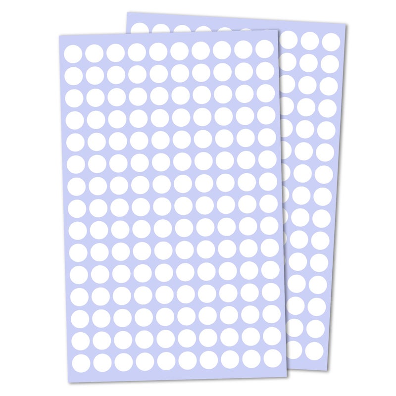 TownStix 3000 Pack, 0.375" Round Colored Dot Stickers Circle Labels - White - Image 1